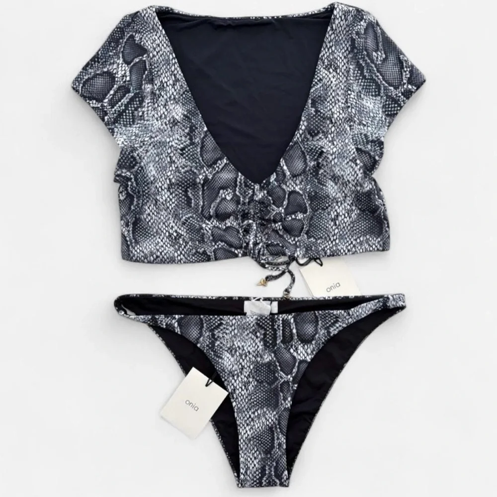 Onia Snakeskin Bikini Set